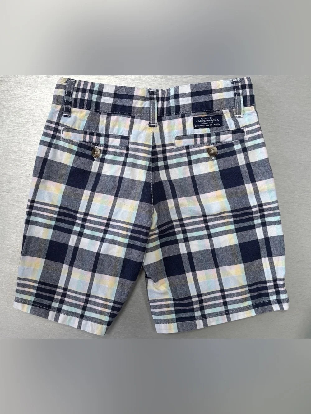 Janie and Jack plaid cotton shorts 3